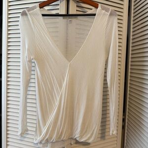 Lightweight Faux Wrap Blouse